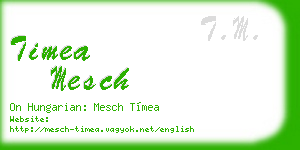 timea mesch business card